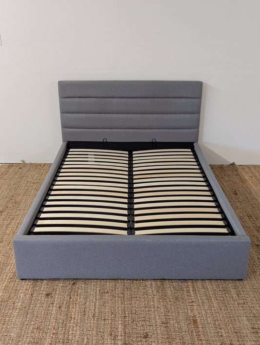 Dustin Storage Bed Greige Queen