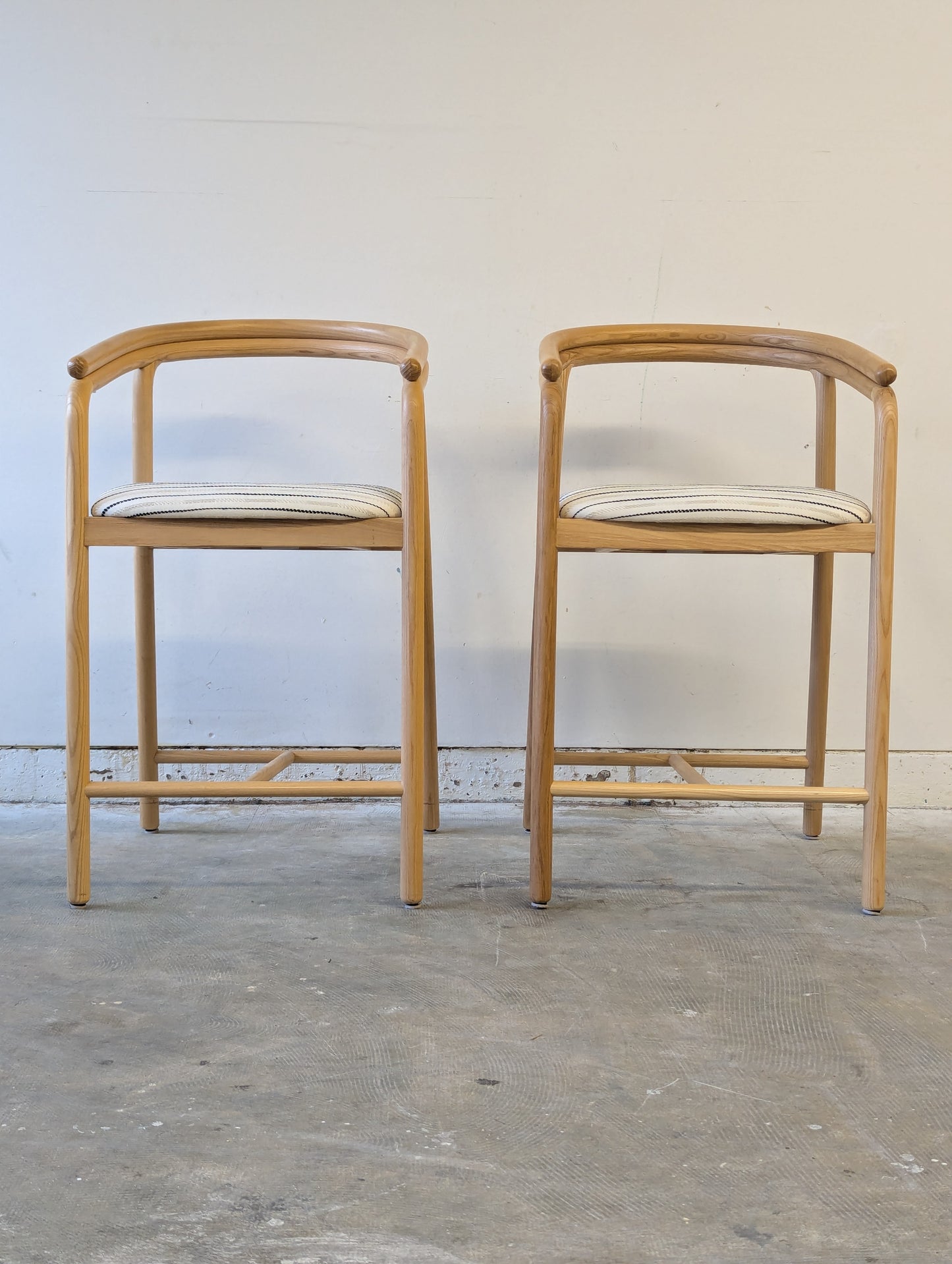Crate And Barrel Natural Wood Stools