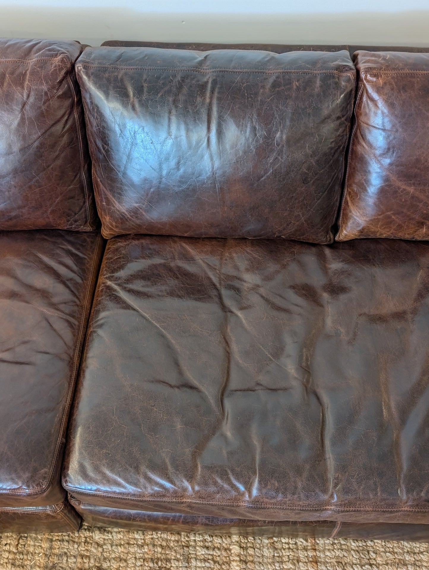 Restoration Hardware Maxwell Leather Sectional