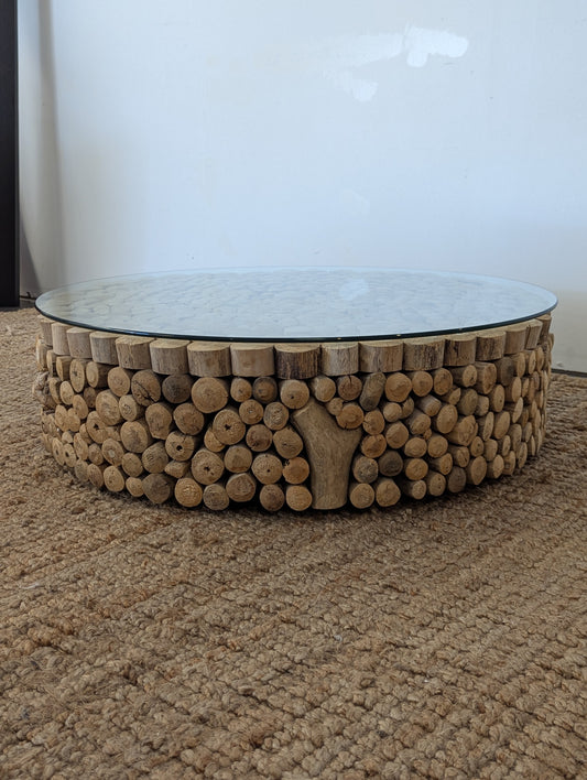 Hyacinta Glass Top Coffee Table