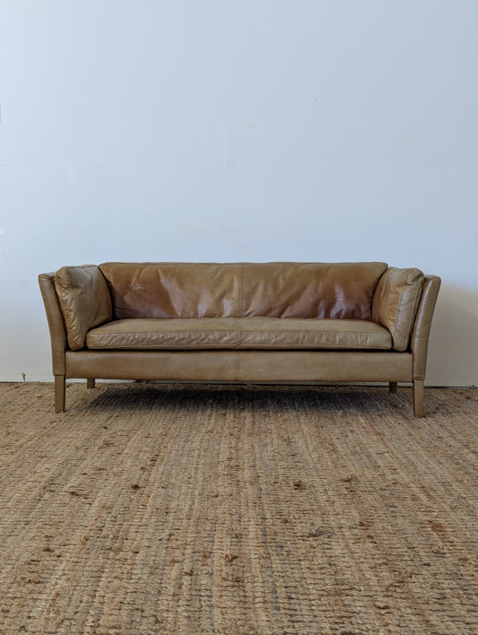 Timothy Oulton Leather Sofa + Ottoman