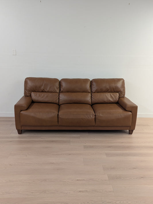 La-Z-Boy Draper Oak Leather Sofa