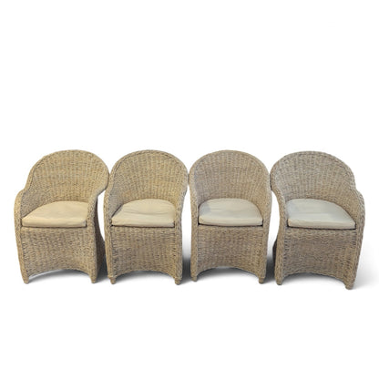 InsideOut Homestore Wicker Club Chairs (Set of 4)