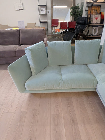 Bensen Aura Sectional 100% Cotton Velvet