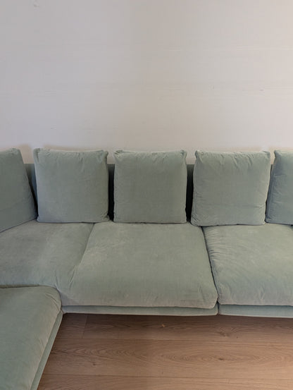 Bensen Aura Sectional 100% Cotton Velvet