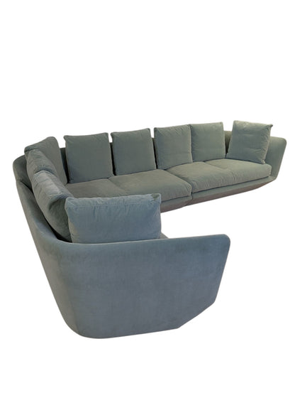 Bensen Aura Sectional 100% Cotton Velvet