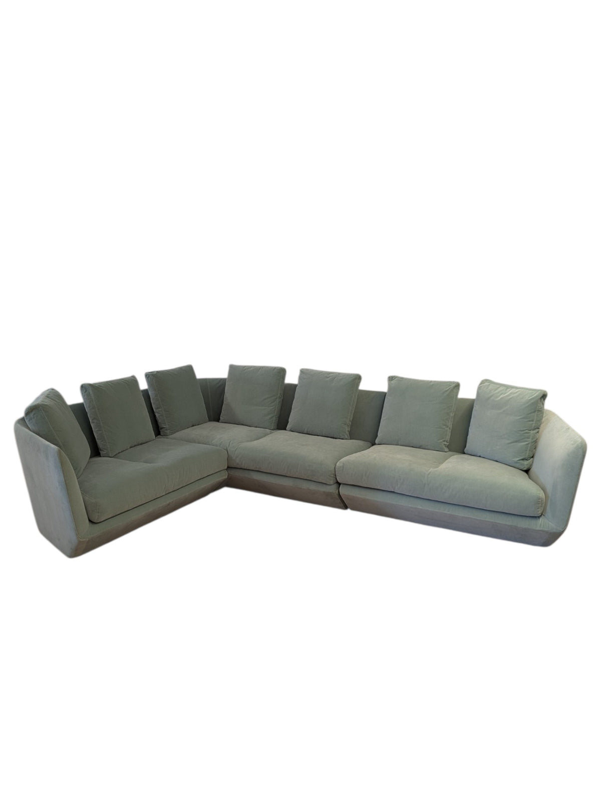 Bensen Aura Sectional 100% Cotton Velvet