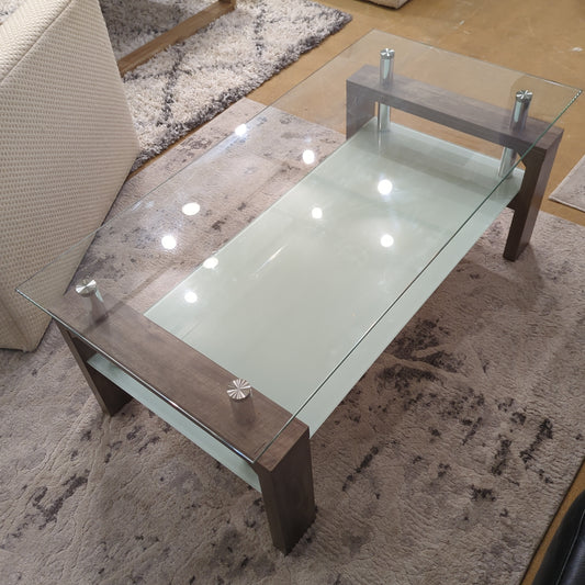 Glass coffee table