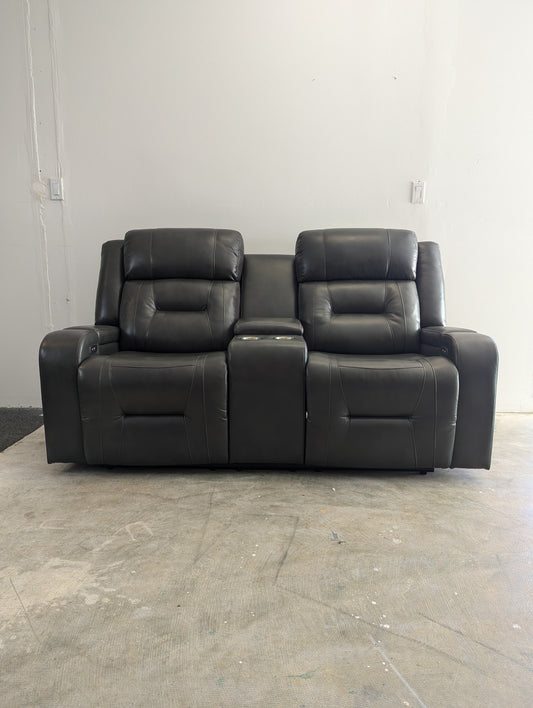 Riker Leath-Aire Power-Reclining Loveseat