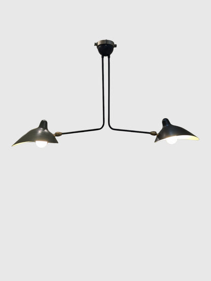Serge Mouille Ceiling Lamp 2 Still Arms CL/25A