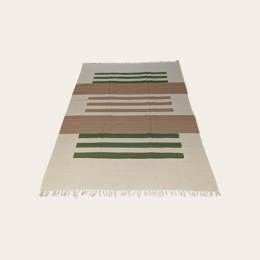Anglo Oriental Dhurrie Handwoven Rug (91” x 118”)