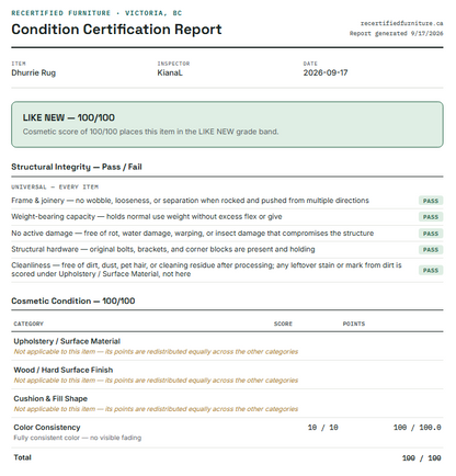 Anglo Oriental Dhurrie Handwoven Rug (91” x 118”)