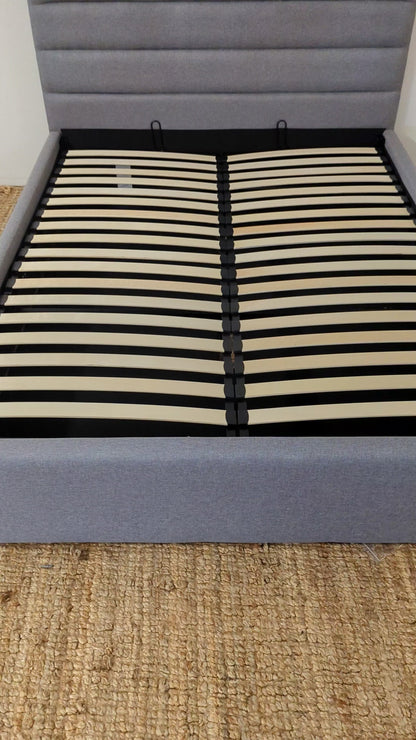 Dustin Storage Bed Greige Queen