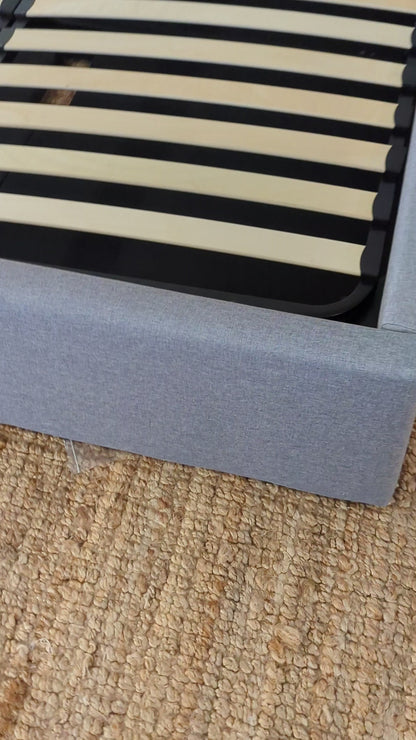 Dustin Storage Bed Greige Queen