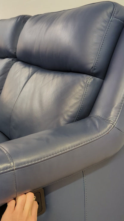 Amax Houston Power Reclining Leather Couch