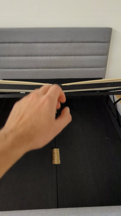 Dustin Storage Bed Greige Queen