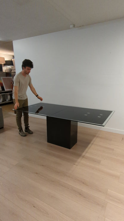 Calligaris Extendable Glass and Marble Dining