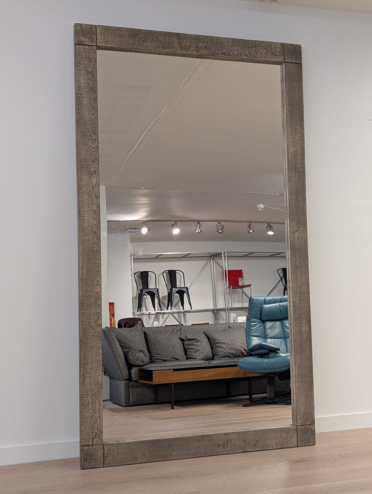 RH Reclaimed Russian Oak Mirror (55"x96" Grey)