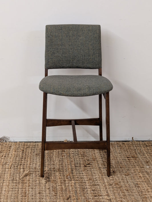 Article Nosh Counter Stool - Walnut and Hemock Green