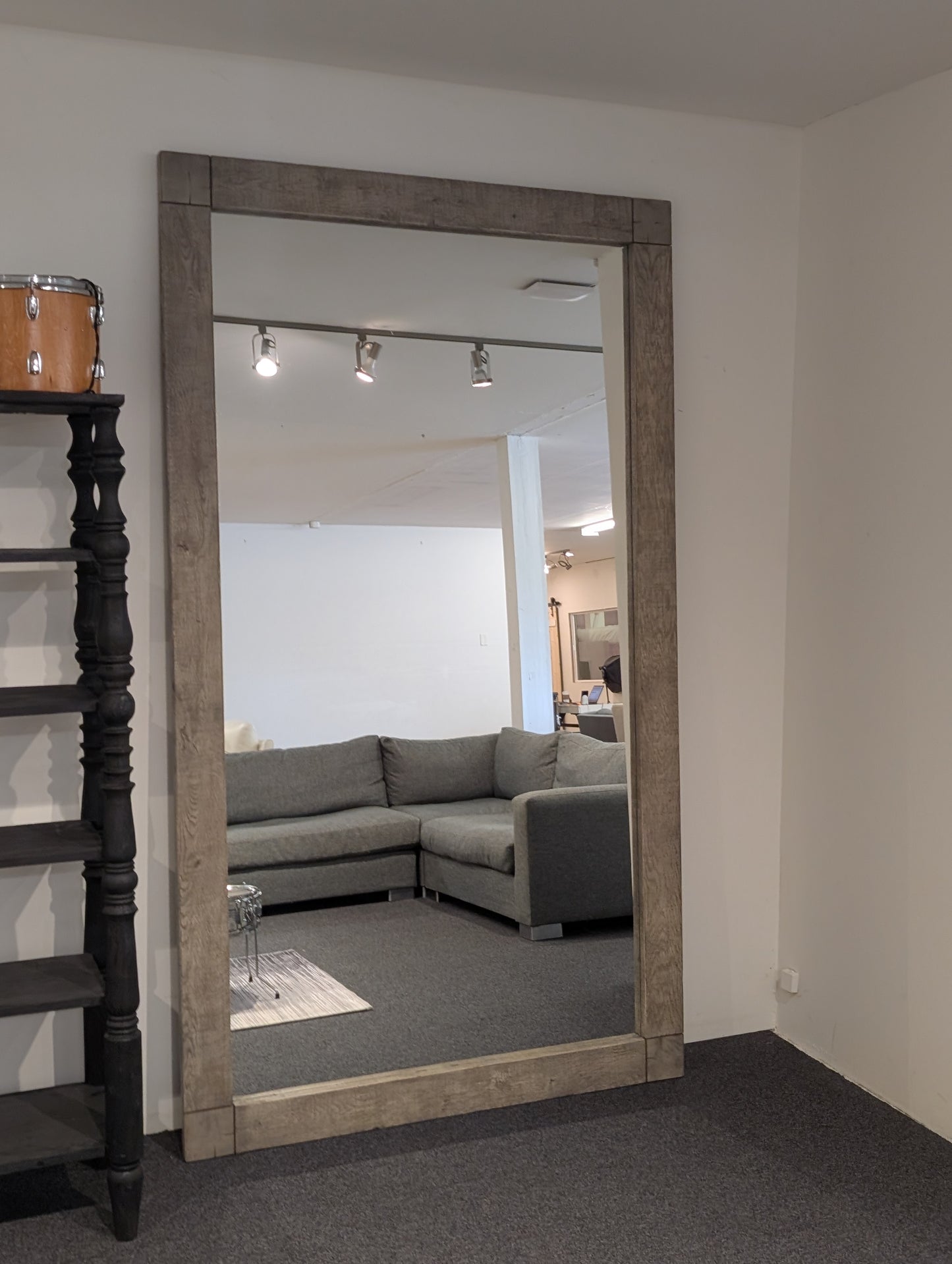 RH Russian Reclaimed Oak Mirror 55X96 Grey