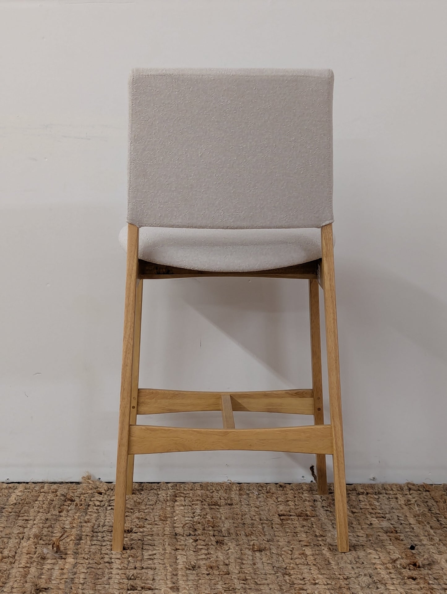 Article Nosh Counter Stool - Oak and Ratine Ivory
