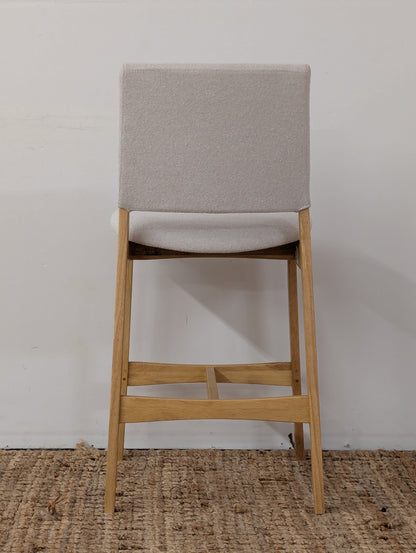 Article Nosh Counter Stool - Oak and Ratine Ivory