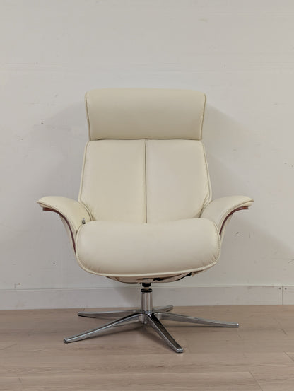 IMG Space 5400S Swivel Leather Recliner + Ottoman