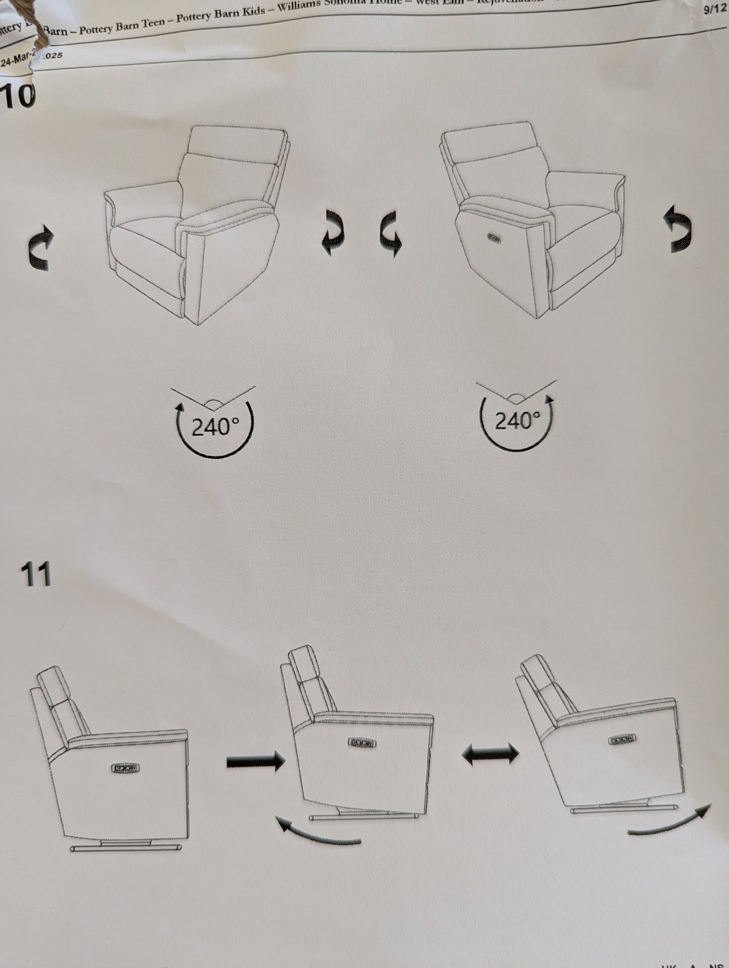 Pottery Barn Kids Dream Swivel Glider Recliner Chair