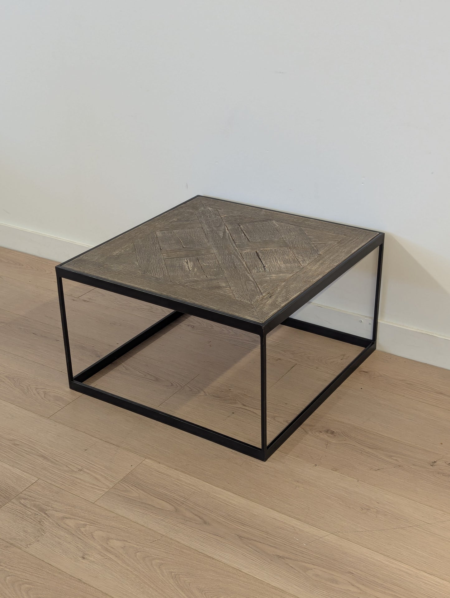 RH Reclaimed Russian Oak Parquet Coffee Table