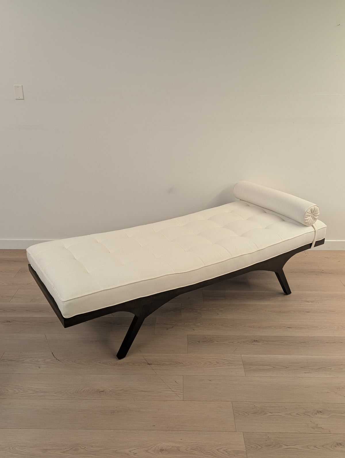 White Linen Chaise Lounge