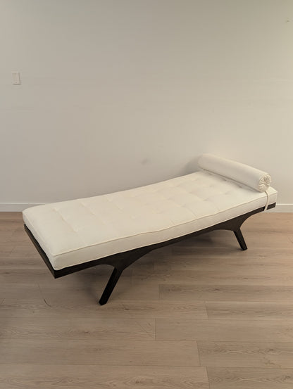 White Linen Chaise Lounge