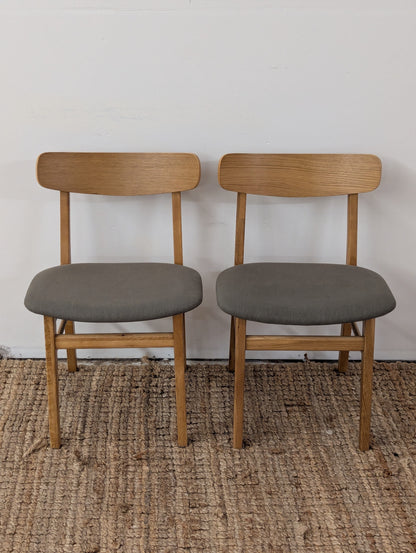 Article Ecole Dining Chair - Oak and Welsh Green