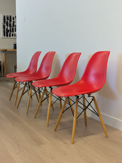 Eames Style Eiffel Molded Plastic Chairs (Set of 4)