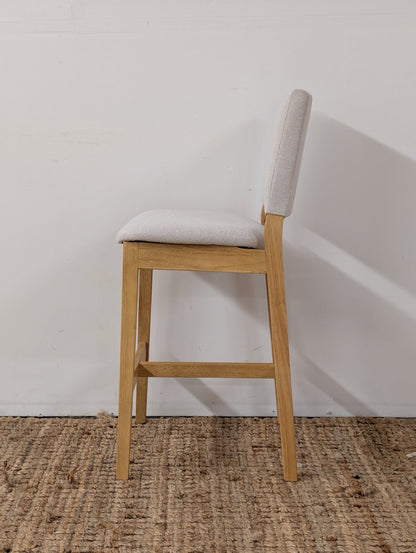 Article Nosh Counter Stool - Oak and Ratine Ivory