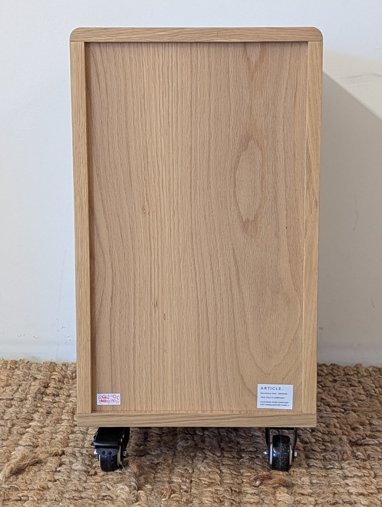 Article Krossa 12" File Cabinet - White Oak