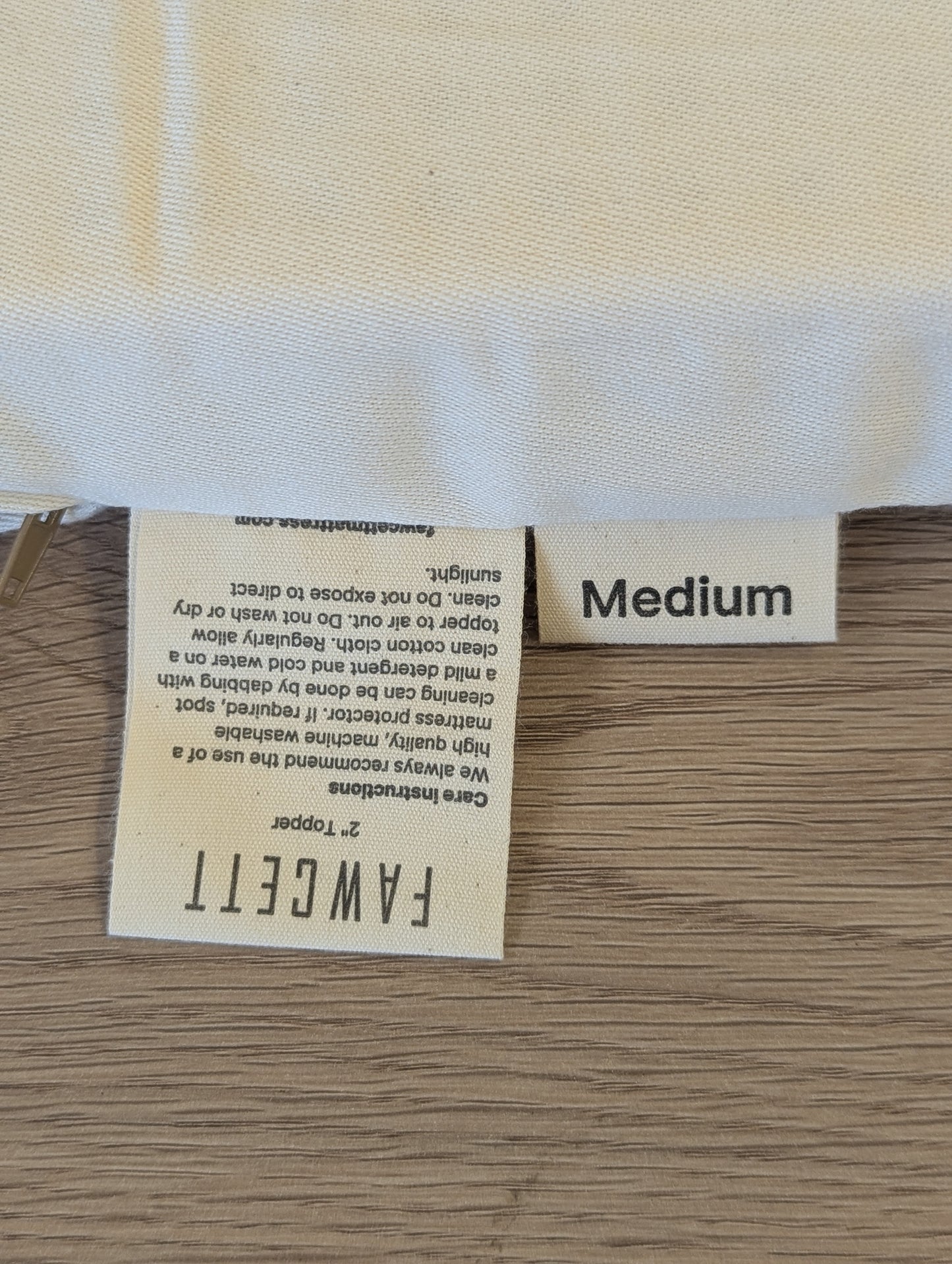 Fawcett Mattress 2” Natural Latex Topper Medium Firmness