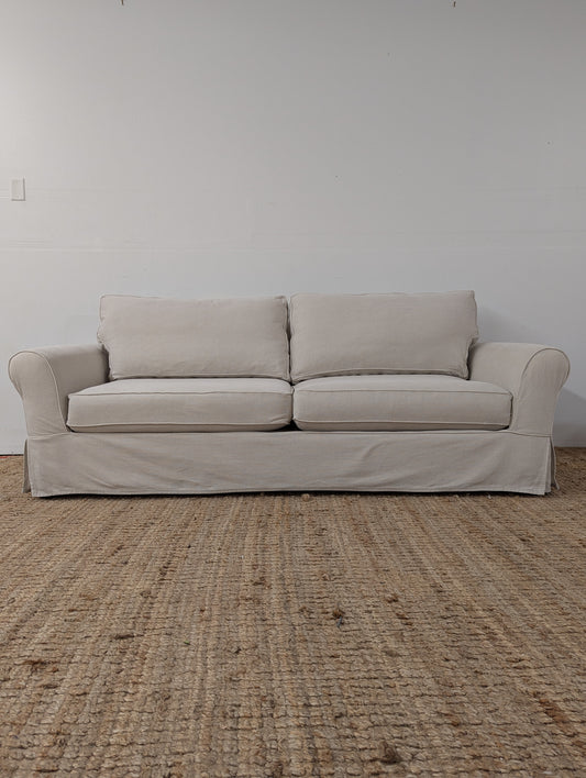 Pottery Barn Comfort Roll Arm Slipcovered Sofa