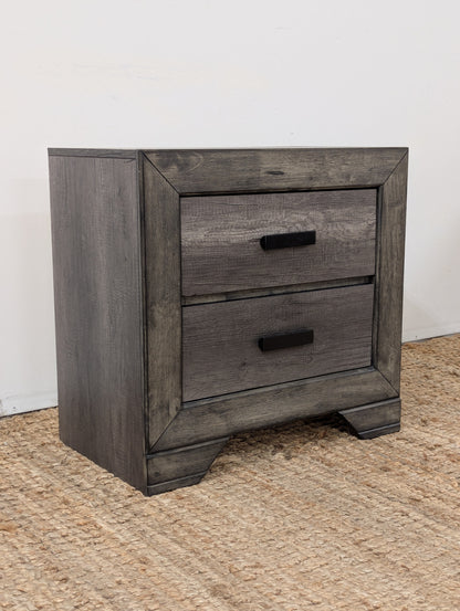 Grayson Rustic Nightstand Grey Oak