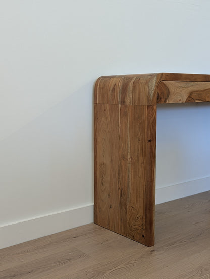 Mango Wood Console Table with 2 Drawers