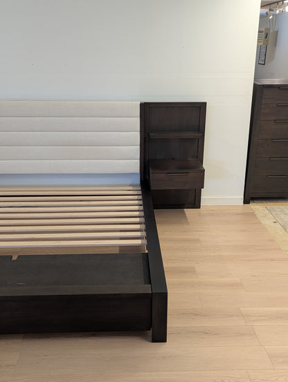 West Bros Furniture Phase Upholstered Bed W/ Nightstands