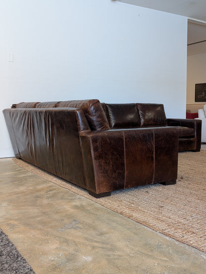 Restoration Hardware Maxwell Leather Sectional