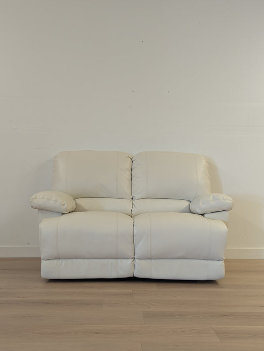 White Leather Loveseat