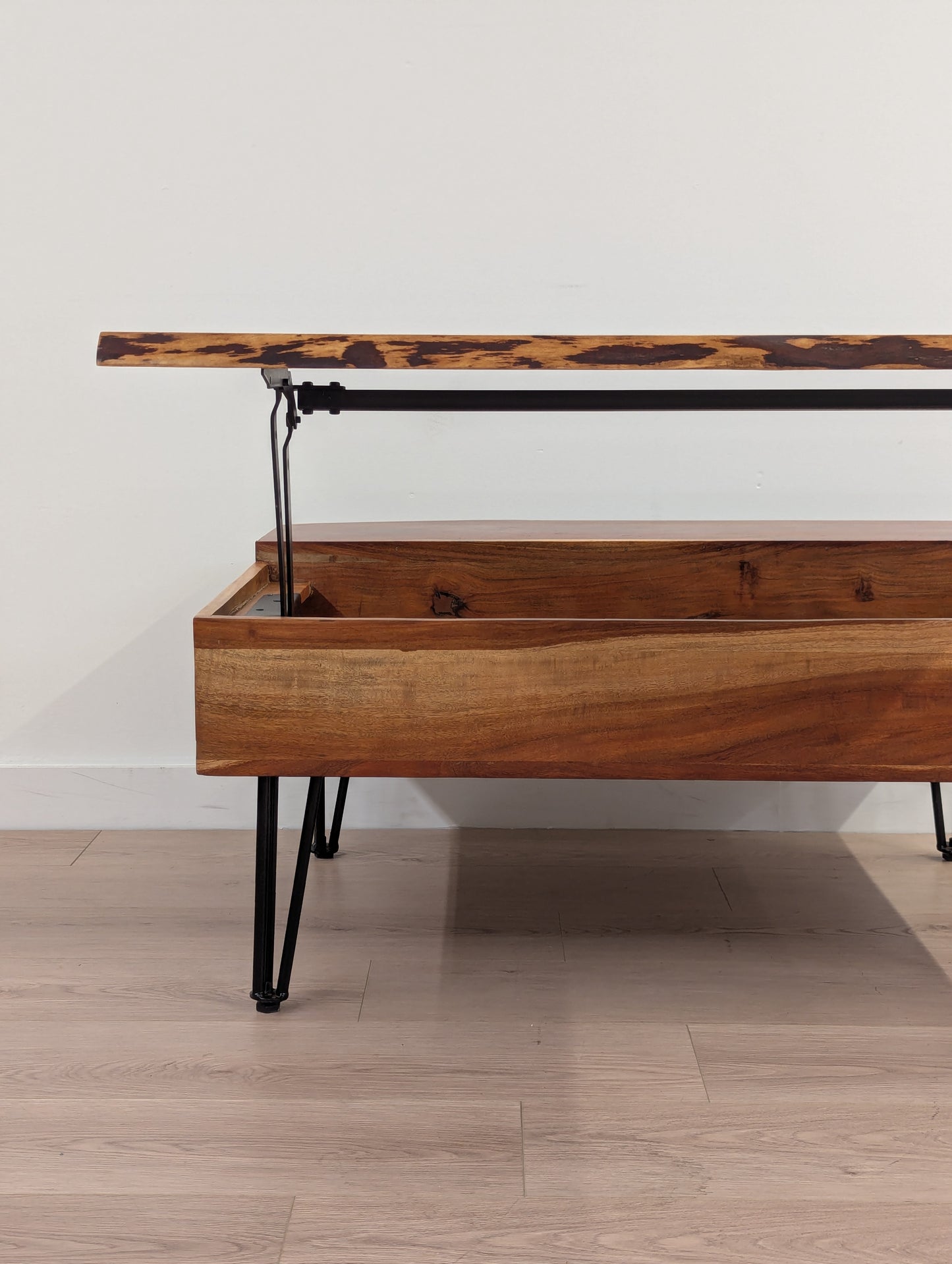 Live Edge Lift-Up Coffee Table