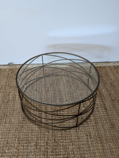 West Elm Sculptural Brass Coffee Table