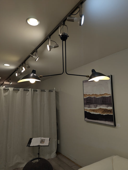 Serge Mouille Ceiling Lamp 2 Still Arms CL/25A