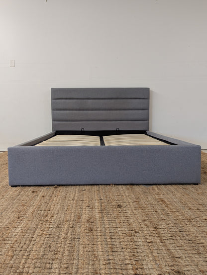 Dustin Storage Bed Greige Queen