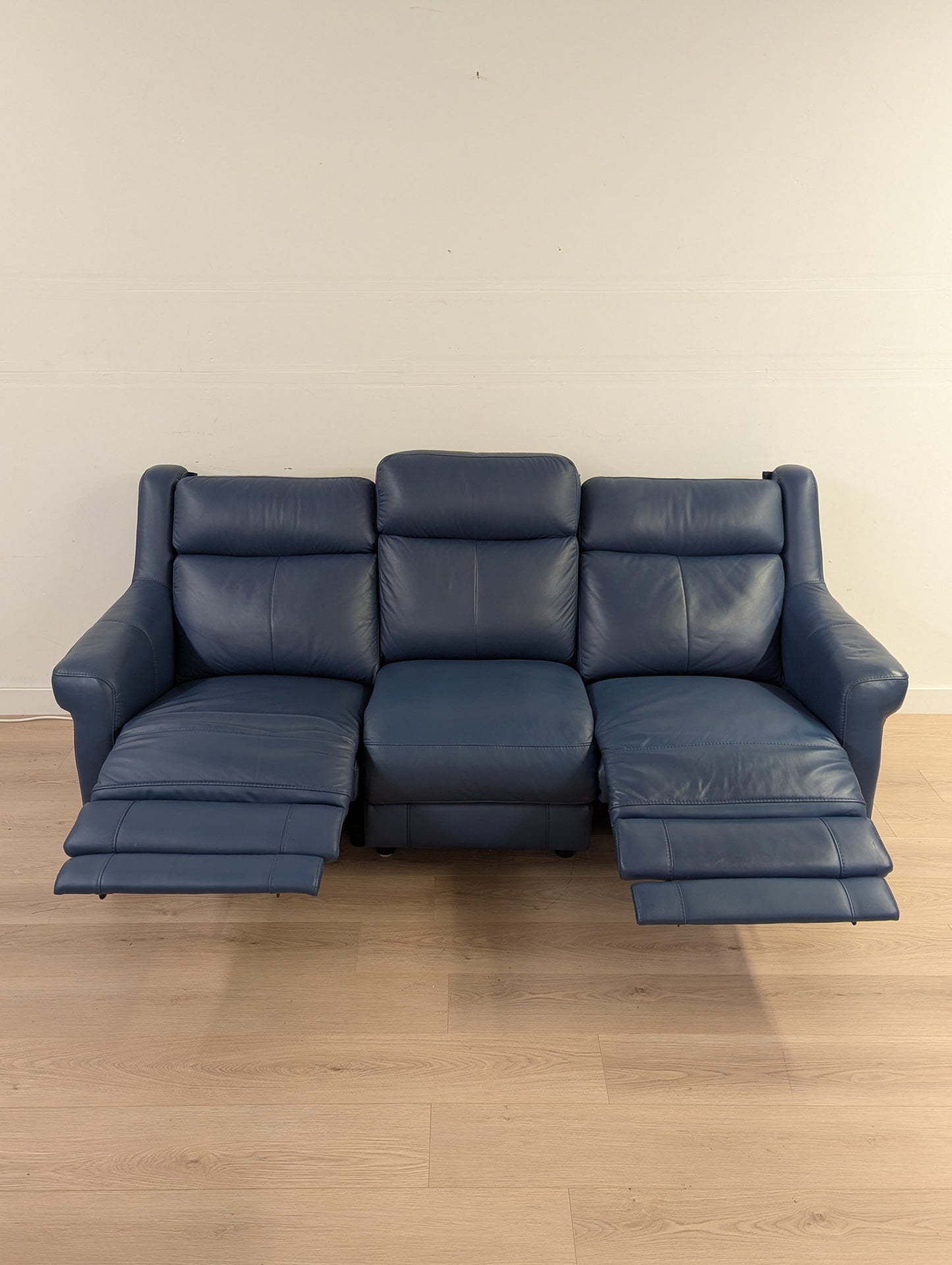 Amax Houston Power Reclining Leather Couch