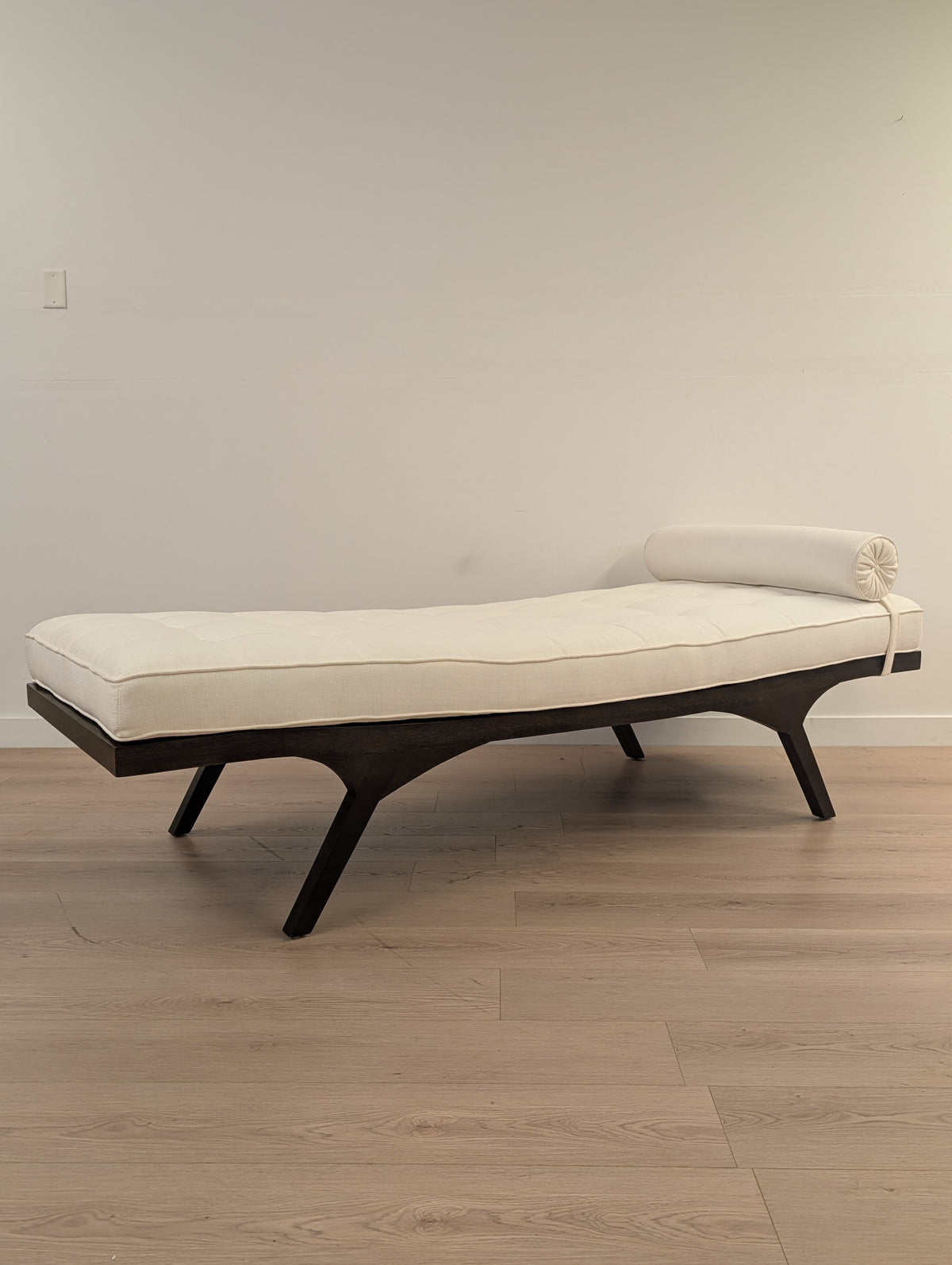 White Linen Chaise Lounge