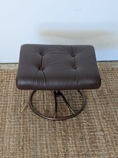 Vintage Ekornes Stressless Reclining Lounge Chair + Ottoman