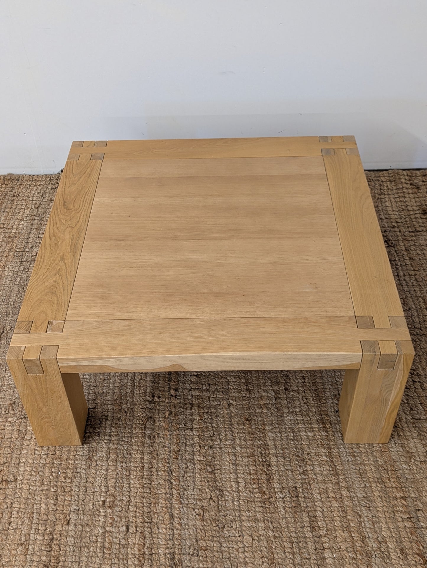 Crate and Barrel Shibola Utility Square Oak Coffee Table